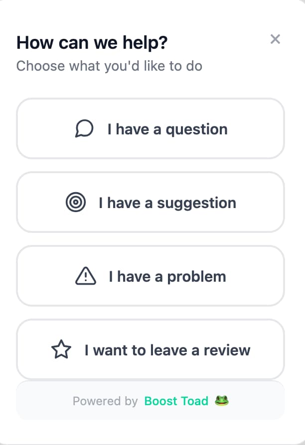 Live Feedback Widget